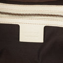 Gucci Bamboo Handle Large Neutral Calfskin Studded Tote Bag