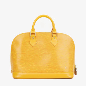 Louis Vuitton Alma PM Yellow Epi Leather Handbag