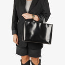 Prada Spazzolato Nero Leather Handbag