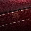 Hermes Sac a Depeches Rouge H Courchevel Leather 35cm Briefcase Bag