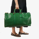 Louis Vuitton Keepall 55 Green EpI Leather Travel Bag
