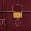 Hermes Sac a Depeches Rouge H Courchevel Leather 35cm Briefcase Bag