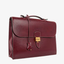 Hermes Sac a Depeches Rouge H Courchevel Leather 35cm Briefcase Bag