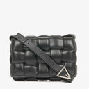 Bottega Veneta Cassette Padded Intrecciato Black Crossbody Bag