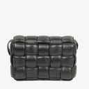 Bottega Veneta Cassette Padded Intrecciato Black Crossbody Bag