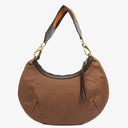 Gucci Brown Canvas/Leather Hobo Web Shoulder Bag
