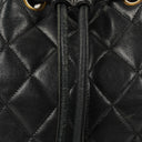 Chanel Black Quilted Leather Bucket Bag
