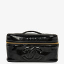 Chanel Black Patent Leather Vanity Case
