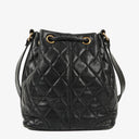 Chanel Black Quilted Leather Bucket Bag
