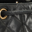 Chanel Black Quilted Leather Bucket Bag