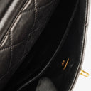 Chanel Black Quilted Leather CC Front Pocket Tote Bag