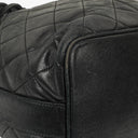 Chanel Black Quilted Leather Bucket Bag