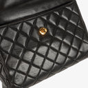 Chanel Black Quilted Leather CC Front Pocket Tote Bag