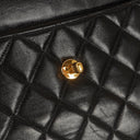 Chanel Black Quilted Leather CC Front Pocket Tote Bag