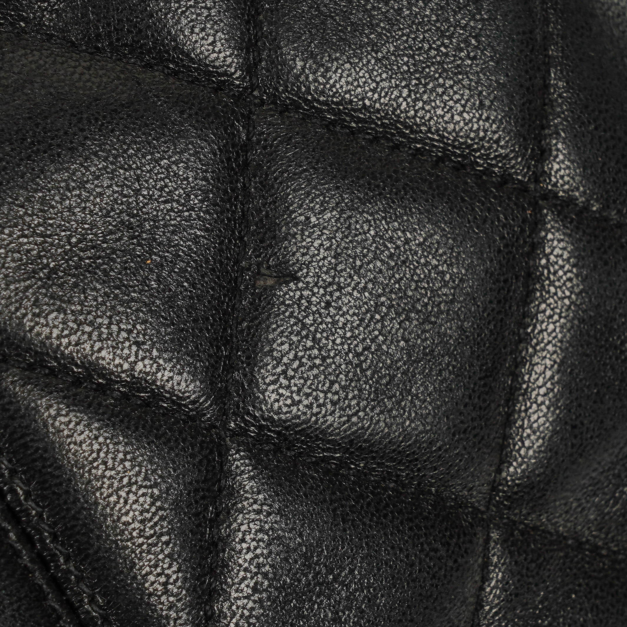 Chanel Black Quilted Leather Bucket Bag