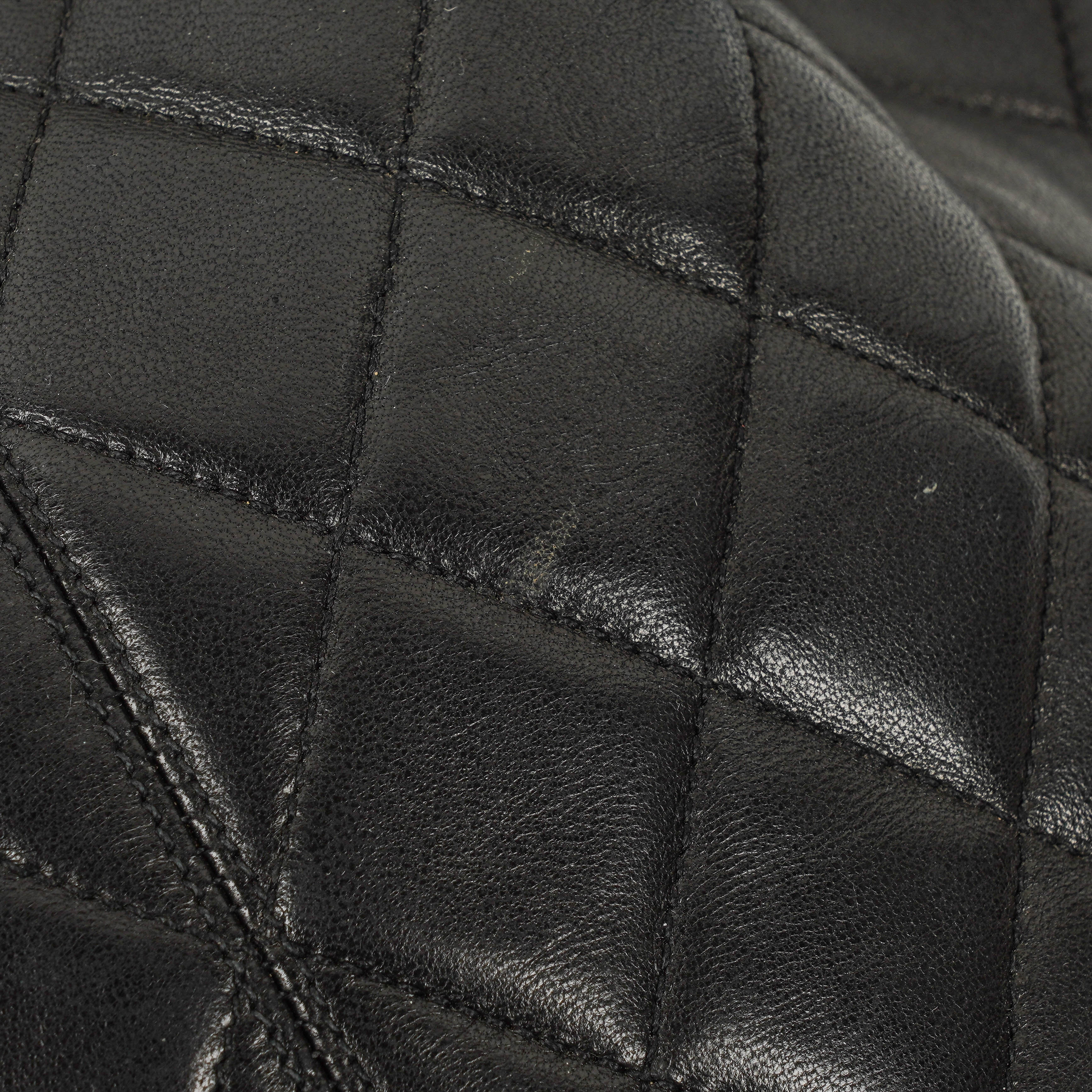 Chanel Black Quilted Leather Bucket Bag
