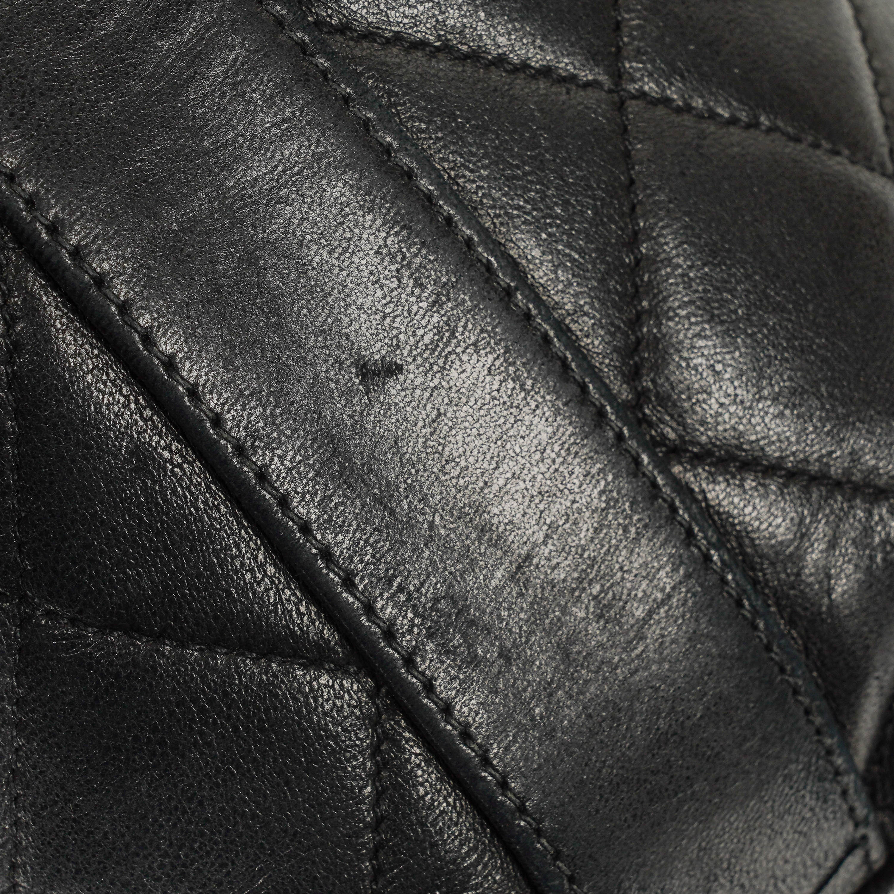 Chanel Black Quilted Leather Bucket Bag