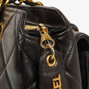 Chanel Black Quilted Leather CC Front Pocket Tote Bag