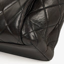Chanel Black Quilted Leather CC Front Pocket Tote Bag