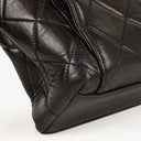 Chanel Black Quilted Leather CC Front Pocket Tote Bag