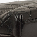 Chanel Black Quilted Leather CC Front Pocket Tote Bag