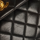 Chanel Black Quilted Leather CC Front Pocket Tote Bag