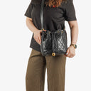 Chanel Black Quilted Leather Bucket Bag