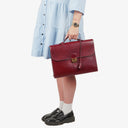 Hermes Sac a Depeches Rouge H Courchevel Leather 35cm Briefcase Bag