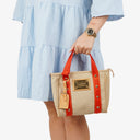Louis Vuitton Antiguas Cabas PM Beige/Red Toile Canvas Bag
