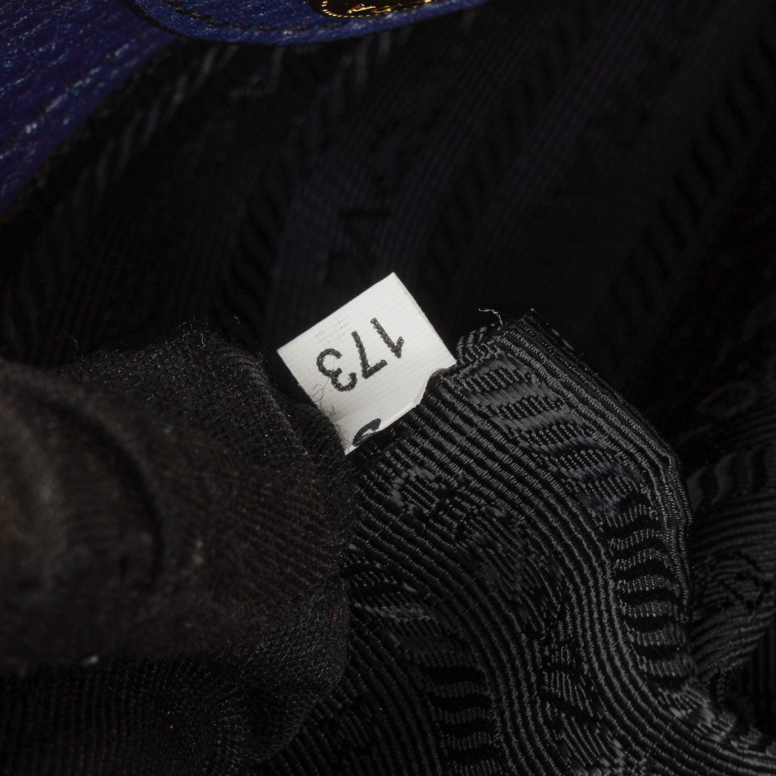 Prada Blue Leather Tote Bag