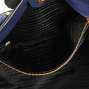 Prada Blue Leather Tote Bag