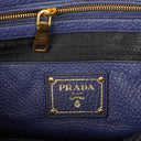 Prada Blue Leather Tote Bag