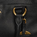 Prada Vitello Daino Black Leather Bag