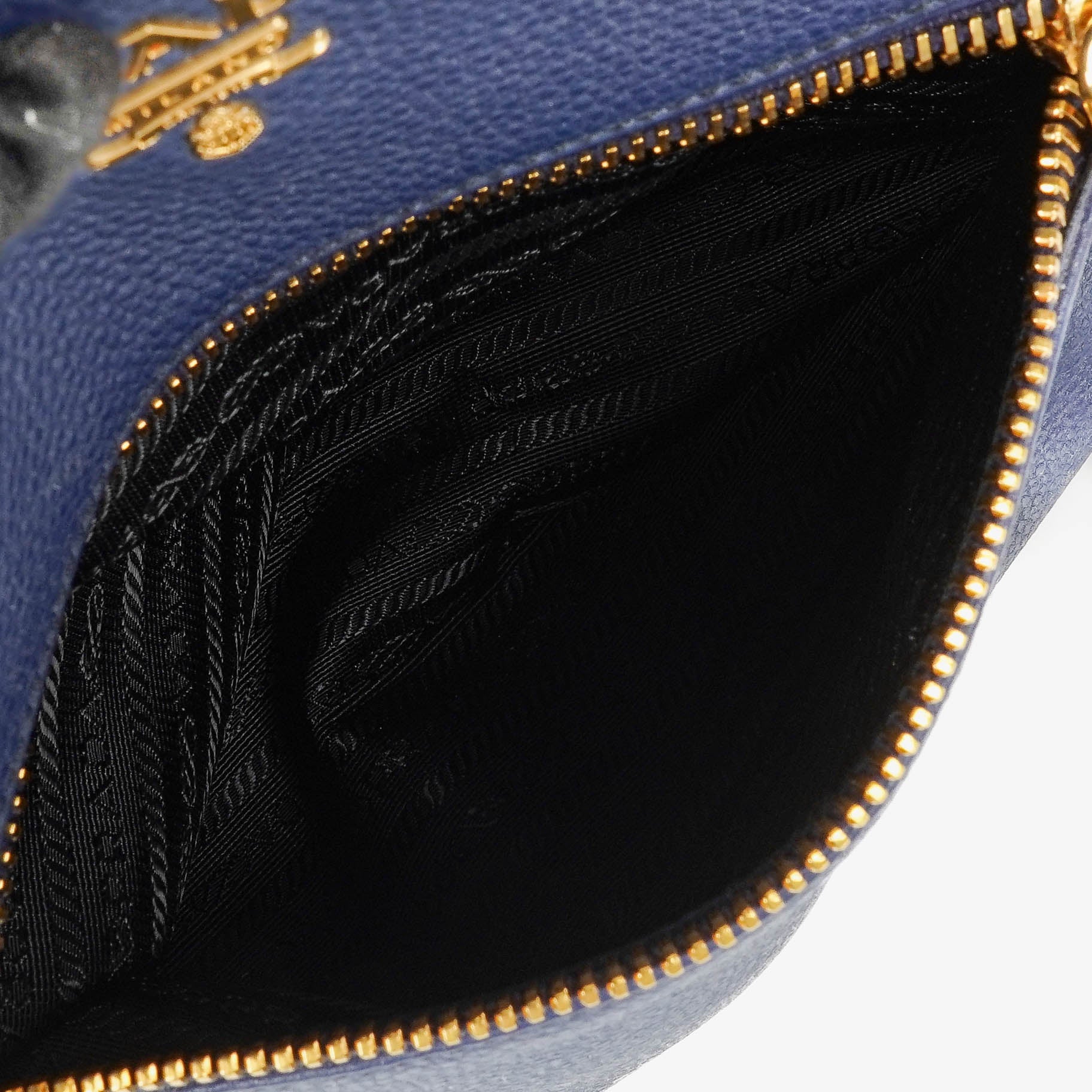 Prada Blue Leather Tote Bag