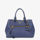 Prada Blue Leather Tote Bag