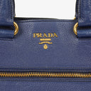 Prada Blue Leather Tote Bag