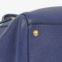 Prada Blue Leather Tote Bag