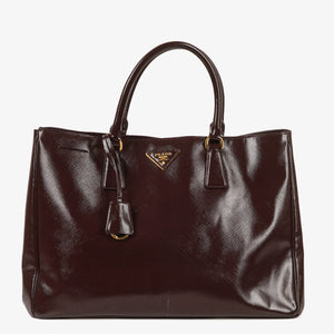 Prada Galleria Large Saffiano Patent Leather Tote Bag