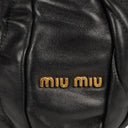 Miu Miu Matelasse Black Leather Tote Bag