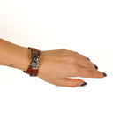Hermes Kelly Double Tour Rouge H Swift Leather Bracelet Palladium Hardware