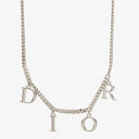 Christian Dior Dior Letters Metal Necklace