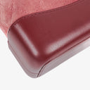 Chanel Quilted Suede Small Gabrielle Bucket Bag With Gold-Tone, Silver And Aged Silver Hardware