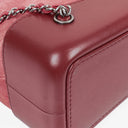 Chanel Quilted Suede Small Gabrielle Bucket Bag With Gold-Tone, Silver And Aged Silver Hardware