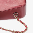 Chanel Quilted Suede Small Gabrielle Bucket Bag With Gold-Tone, Silver And Aged Silver Hardware