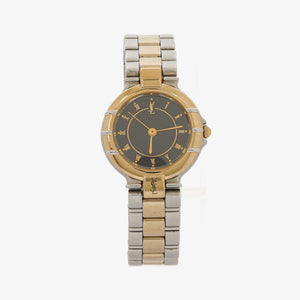 Yves Saint Laurent YSL Logo Two-Tone Stainless Steel Watch