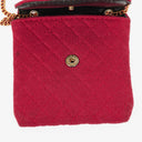 Chanel Micro Jersey Quilted Red Flap Bag