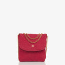 Chanel Micro Jersey Quilted Red Flap Bag