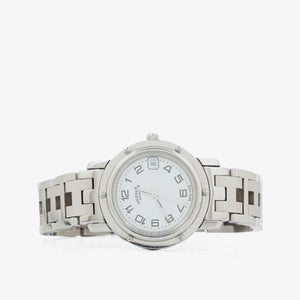 Hermes Clipper Quartz Watch Stainless Steel