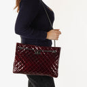 Chanel 2.55 Reissue Burgundy Patent Leather Tote Bag