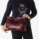 Chanel 2.55 Reissue Burgundy Patent Leather Tote Bag